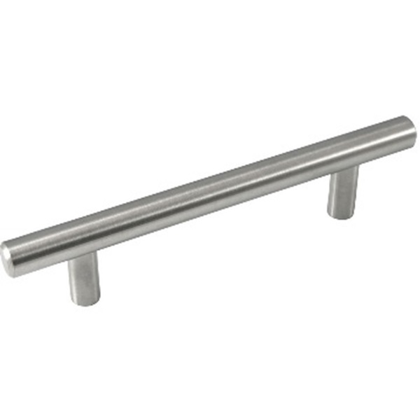 Laurey 4", 6" Overall, Builders Steel Plated T-Bar Pull, Brushed Satin Nickel 87012